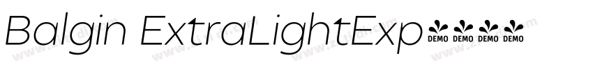 Balgin ExtraLightExp字体转换
